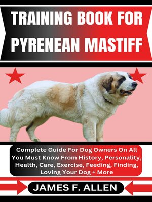 cover image of TRAINING BOOK FOR PYRENEAN MASTIFF
